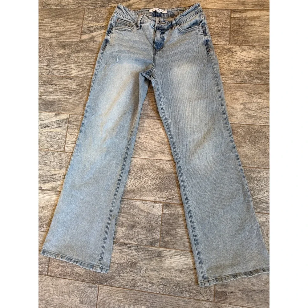Celebrity Pink Denim Jeans 3 / 26 High Rise Wide Leg Jean Boho Hippie Flare